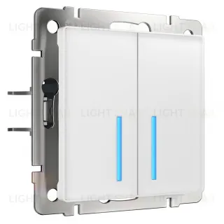 Сенсорный выключатель двухклавишный с подсветкой с Wi-Fi 4А/230В Werkel умный дом белый a048322 a048322