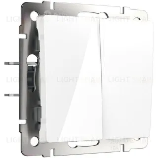 Выключатель двухклавишный перекрестный Werkel 10A/250В (из 3-х мест), белый a058432 a058432