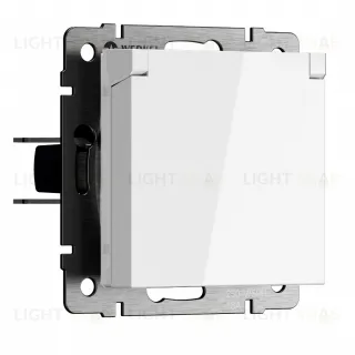 Розетка влагозащищенная с заземлением с защитной крышкой и шторками Werkel 16A/250В, винтовой зажим, белый a069588 a069588