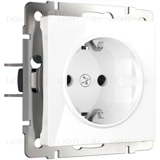 Розетка с заземлением 16A/250В бевинтовой зажим Werkel, белый a051108 a051108