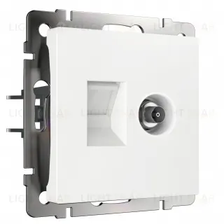 Розетка TV и интернет розетка Werkel RJ45, 6 кат., белый a056109 a056109