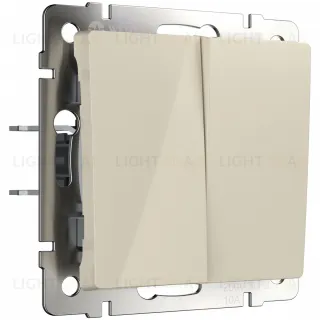 Выключатель двухклавишный перекрестный Werkel 10A/250В (из 3-х мест), слоновая кость a058434 a058434