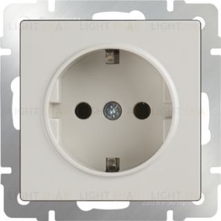 Розетка с заземлением и шторками Werkel 16A/250В, винтовой зажим, слоновая кость a051480 a051480