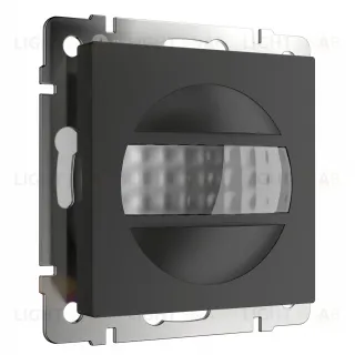 Датчик движения 2-х проводный с выключателем до 500Вт лампы накаливания, до 200Вт LED, Werkel, черный матовый a054898 a054898