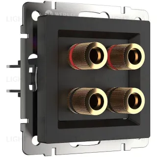 Акустическая розетка Werkel х4 черный матовый a051614 a051614