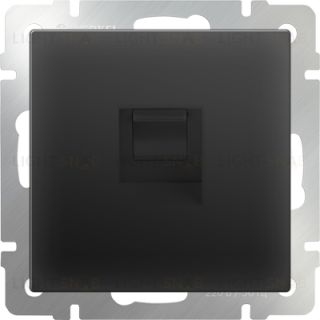 Телефонная розетка одинарная Werkel RJ-11 черный матовый a051604 a051604