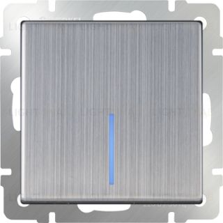 Выключатель одноклавишный с подсветкой Werkel 10A/250В глянцевый никель a051080 a051080