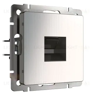 Интернет розетка одинарная Werkel 5 категории RJ-45, глянцевый никель a051079 a051079