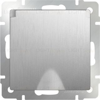 Розетка влагозащищенная с заземлением с защитной крышкой и шторками Werkel 16A/250В, винтовой зажим, серебряный рифленый a051366 a051366