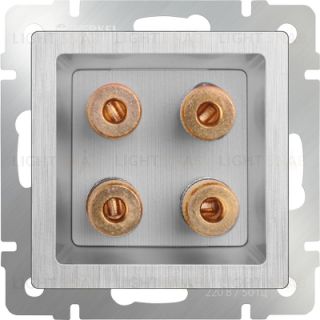 Акустическая розетка Werkel х4, серебряный рифленый a051351 a051351