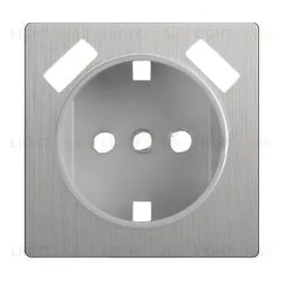 Розетка с заземлением шторками и USBх2 Werkel 16A/250В, винтовой зажим, серебряный рифленый a051141+Накладка для розетки USB Werkel, серебряный рифленый a051141 + a051365