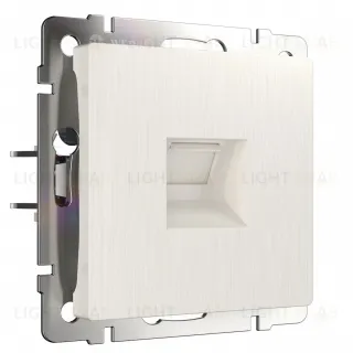 Телефонная розетка одинарная Werkel RJ-11, перламутровый рифленый a051181 a051181