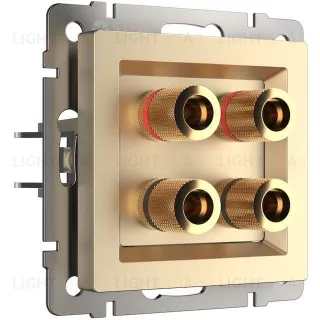 Акустическая розетка Werkel х4, шампань a050862 a050862