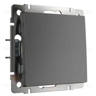 Выключатель одноклавишный проходной Werkel 10A/250В (из 2-х мест), графит рифленый a050751 a050751