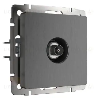 ТВ-розетка оконечная Werkel графит рифленый a050758 a050758