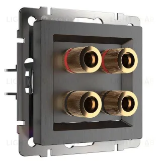 Акустическая розетка Werkel х4 графит рифленый a050752 a050752