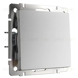 Выключатель одноклавишный проходной Werkel 10A/250В (из 2-х мест), серебряный матовый a063608 a063608