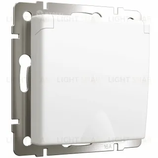 Розетка влагозащищенная с заземлением с защитной крышкой и шторками Werkel 10A/250В, винтовой зажим, белый матовый a059267 a059267