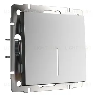 Выключатель одноклавишный с подсветкой Werkel 10A/250В серебряный матовый a063607 a063607