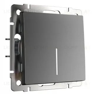 Выключатель одноклавишный с подсветкой Werkel 10A/250В графит матовый a063096 a063096