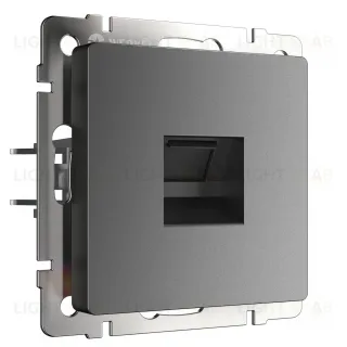 Интернет розетка одинарная Werkel 5 категории RJ-45 графит матовый a063108 a063108