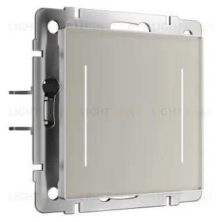 Умный Wi-Fi сенсорный выключатель Werkel двухклавишный 1000Вт, 4А/230В дымчатый a069765 a069765