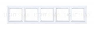 Рамка пятерная Jung Eco Profi Standart белый EPS485WW EPS485WW