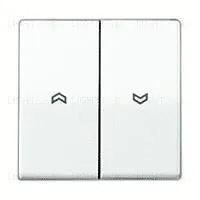 Выключатель управления жалюзи кнопочный Jung, 10А/250В 539VU+AS591-5PWW 539VU + AS591-5PWW