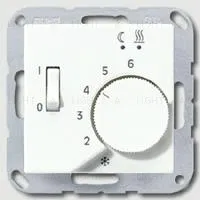 Терморегулятор Jung с выносным датчиком для электрического теплого пола, 10A/230B FTR231+A1749BFWW FTR231 + A1749BFWW