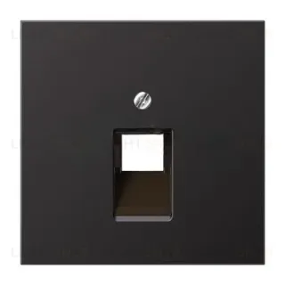 Розетка компьютерная одинарная Jung Eco Profi RJ45 6-й кат. черный матовый EP569-1BFPLUASWM+EPUAE8UPOK6 EP569-1BFPLUASWM + EPUAE8UPOK6