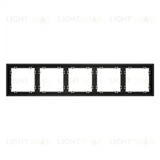 Рамка пятерная Voltum S70, черный матовый VLS100508 VLS100508