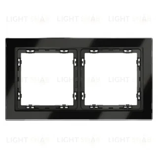 Рамка двойная Voltum S70, черный матовый стекло VLS110208 VLS110208