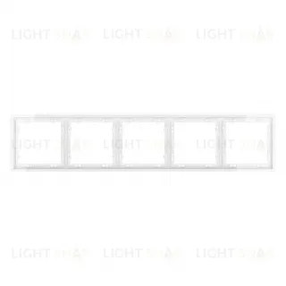 Рамка пятерная Voltum S70, белый глянцевый VLS100501 VLS100501