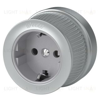Розетка с заземлением Werkel Retro матовый хром a044922 a044922