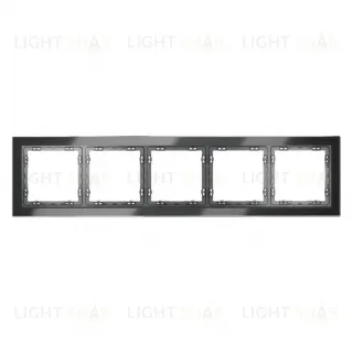 Рамка пятерная Voltum S70, графит стекло VLS110507 VLS110507