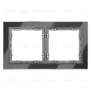 Рамка двойная Voltum S70, графит стекло VLS110207 VLS110207