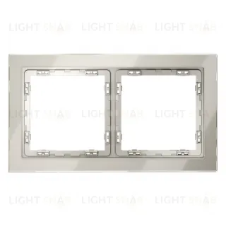 Рамка двойная Voltum S70, кашемир стекло VLS110203 VLS110203