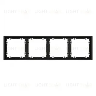 Рамка четверная Voltum S70, черный матовый VLS100408 VLS100408