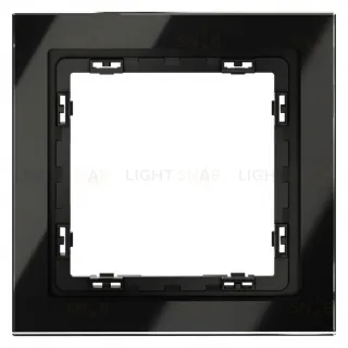 Рамка одинарная Voltum S70, черный матовый стекло VLS110108 VLS110108
