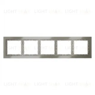 Рамка пятерная Voltum S70, шелк стекло VLS110504 VLS110504