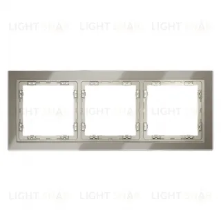 Рамка тройная Voltum S70, шелк стекло VLS110304 VLS110304