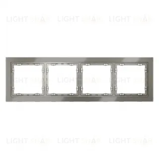 Рамка четверная Voltum S70, шелк стекло VLS110404 VLS110404