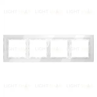 Рамка четверная Voltum S70, белый глянцевый стекло VLS110401 VLS110401