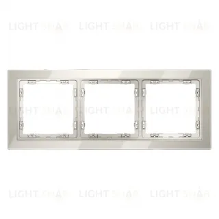 Рамка тройная Voltum S70, кашемир стекло VLS110303 VLS110303