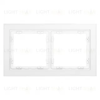 Рамка двойная Voltum S70, белый матовый стекло VLS110202 VLS110202