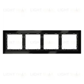 Рамка четверная Voltum S70, черный матовый стекло VLS110408 VLS110408