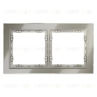 Рамка двойная Voltum S70, шелк стекло VLS110204 VLS110204