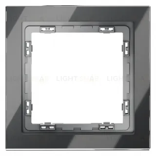 Рамка одинарная Voltum S70, графит стекло VLS110107 VLS110107