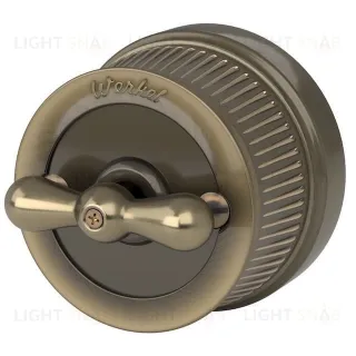 Переключатель поворотный одноклавишный 10А/250В Werkel Retro бронза металл a050766 a050766