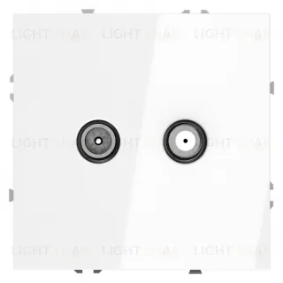 Розетка TV+SAT Voltum S70, белый глянцевый VLS060401 VLS060401